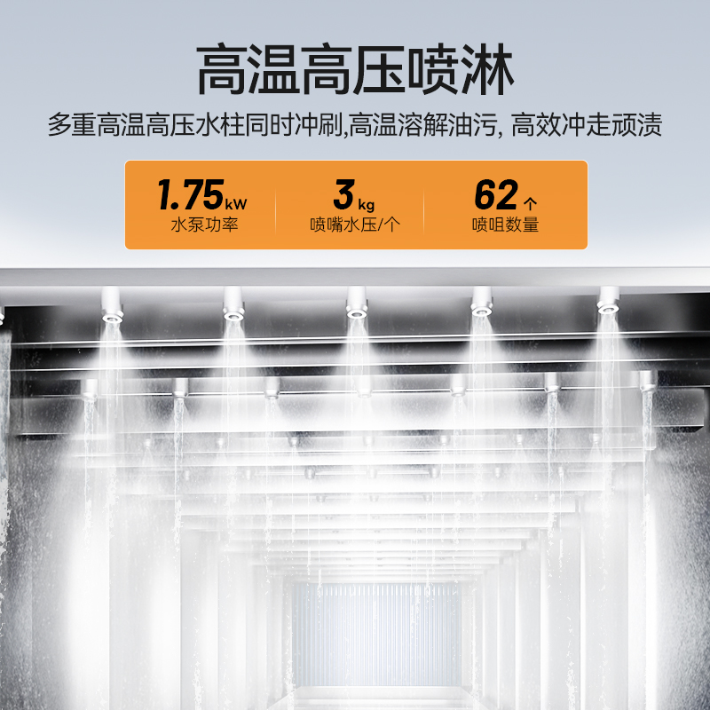 麥大廚旗艦款5.9m平放式雙缸雙噴淋雙烘干洗碗機